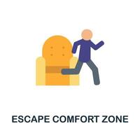 Escape Comfort Zone icon. Simple element from business motivation collection. Creative Escape Comfort Zone icon for web design, templates, infographics and more vector