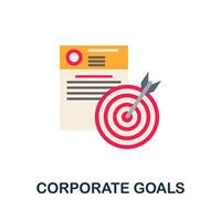 Corporate Goals icon. Simple element from business motivation collection. Creative Corporate Goals icon for web design, templates, infographics and more vector