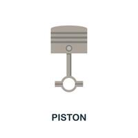 Piston flat icon. Color simple element from car servise collection. Creative Piston icon for web design, templates, infographics and more vector