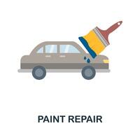 pintar reparar plano icono. color sencillo elemento desde coche servise recopilación. creativo pintar reparar icono para web diseño, plantillas, infografia y más vector