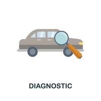 Diagnostic flat icon. Color simple element from car servise collection. Creative Diagnostic icon for web design, templates, infographics and more vector