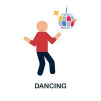 bailando icono. sencillo elemento desde celebracion recopilación. creativo bailando icono para web diseño, plantillas, infografia y más vector