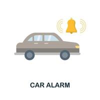 coche alarma plano icono. color sencillo elemento desde coche servise recopilación. creativo coche alarma icono para web diseño, plantillas, infografia y más vector