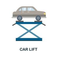 Car Lift flat icon. Color simple element from car servise collection. Creative Car Lift icon for web design, templates, infographics and more vector