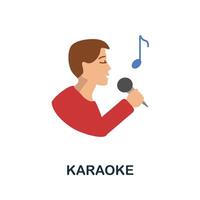 Karaoke icon. Simple element from celebration collection. Creative Karaoke icon for web design, templates, infographics and more vector