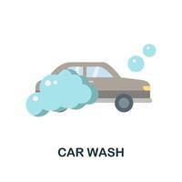 Car Wash flat icon. Color simple element from car servise collection. Creative Car Wash icon for web design, templates, infographics and more vector