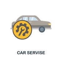 Car Servise flat icon. Colored filled simple Car Servise icon for templates, web design and infographics vector