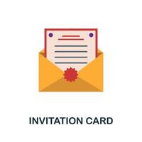 Invitation Card icon. Simple element from celebration collection. Creative Invitation Card icon for web design, templates, infographics and more vector