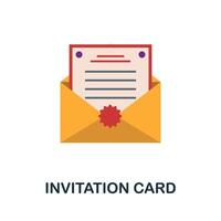 Invitation Card icon. Simple element from celebration collection. Creative Invitation Card icon for web design, templates, infographics and more vector