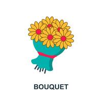 Bouquet icon. Simple element from celebration collection. Creative Bouquet icon for web design, templates, infographics and more vector