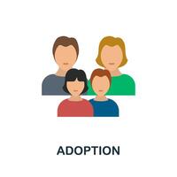 Adoption icon. Flat sign element from child adoption collection. Creative Adoption icon for web design, templates, infographics and more vector