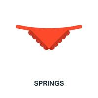 Springs flat icon. Color simple element from clothes collection. Creative Springs icon for web design, templates, infographics and more vector