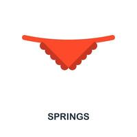 Springs flat icon. Color simple element from clothes collection. Creative Springs icon for web design, templates, infographics and more vector