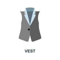 Vest flat icon. Color simple element from clothes collection. Creative Vest icon for web design, templates, infographics and more vector