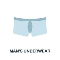 Man'S Underwear flat icon. Color simple element from clothes collection. Creative Man'S Underwear icon for web design, templates, infographics and more vector