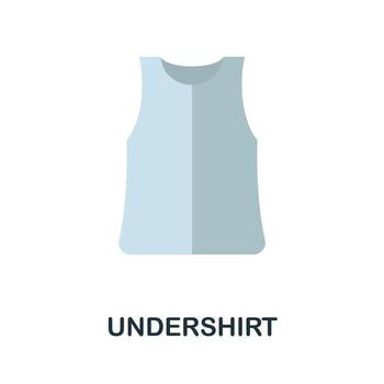 Undershirt flat icon. Color simple element from clothes collection. Creative Undershirt icon for web design, templates, infographics and more vector
