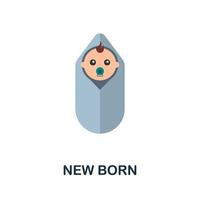 New Born icon. Flat sign element from child adoption collection. Creative New Born icon for web design, templates, infographics and more vector