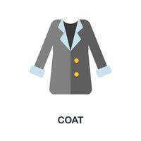 Coat flat icon. Color simple element from clothes collection. Creative Coat icon for web design, templates, infographics and more vector