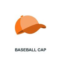 Baseball Cap flat icon. Color simple element from clothes collection. Creative Baseball Cap icon for web design, templates, infographics and more vector