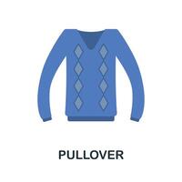 Pullover flat icon. Color simple element from clothes collection. Creative Pullover icon for web design, templates, infographics and more vector