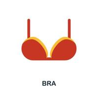 Bra flat icon. Color simple element from clothes collection. Creative Bra icon for web design, templates, infographics and more vector
