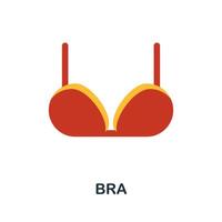 Bra flat icon. Color simple element from clothes collection. Creative Bra icon for web design, templates, infographics and more vector