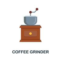 Coffee Grinder flat icon. Color simple element from coffee collection. Creative Coffee Grinder icon for web design, templates, infographics and more vector