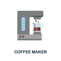 Coffee Maker flat icon. Color simple element from coffee collection. Creative Coffee Maker icon for web design, templates, infographics and more vector