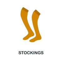 Stockings flat icon. Color simple element from clothes collection. Creative Stockings icon for web design, templates, infographics and more vector