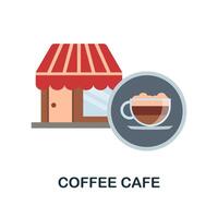 Coffee Cafe flat icon. Color simple element from coffee collection. Creative Coffee Cafe icon for web design, templates, infographics and more vector