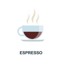 Espresso flat icon. Color simple element from coffee collection. Creative Espresso icon for web design, templates, infographics and more vector