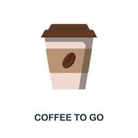 Coffee To Go flat icon. Color simple element from coffee collection. Creative Coffee To Go icon for web design, templates, infographics and more vector