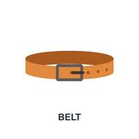 Belt flat icon. Color simple element from clothes collection. Creative Belt icon for web design, templates, infographics and more vector