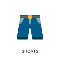 Shorts flat icon. Color simple element from clothes collection. Creative Shorts icon for web design, templates, infographics and more vector
