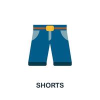 pantalones cortos plano icono. color sencillo elemento desde ropa recopilación. creativo pantalones cortos icono para web diseño, plantillas, infografia y más vector