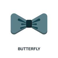 Butterfly flat icon. Color simple element from clothes collection. Creative Butterfly icon for web design, templates, infographics and more vector