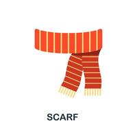 Scarf flat icon. Color simple element from clothes collection. Creative Scarf icon for web design, templates, infographics and more vector