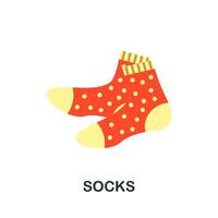 Socks flat icon. Color simple element from clothes collection. Creative Socks icon for web design, templates, infographics and more vector