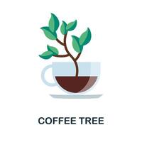 Coffee Tree flat icon. Color simple element from coffee collection. Creative Coffee Tree icon for web design, templates, infographics and more vector