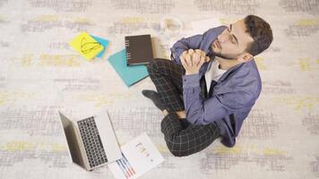 University student praying for success. video