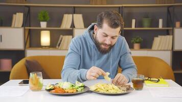 a dieta homem é indeciso. video