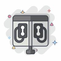 Icon Phone Booth. related to City symbol. comic style. simple design illustration vector