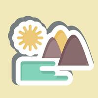 Sticker Natural Park. related to City symbol. simple design illustration vector