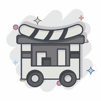 icono comida carro. relacionado a ciudad símbolo. cómic estilo. sencillo diseño ilustración vector