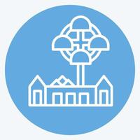 Icon Leisure Park. related to City symbol. blue eyes style. simple design illustration vector