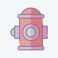 Icon Fire Hydrant. related to City symbol. doodle style. simple design illustration vector