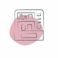 Icon Vending Machine. related to City symbol. Color Spot Style. simple design illustration vector