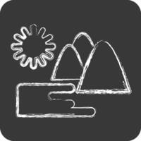 Icon Natural Park. related to City symbol. chalk Style. simple design illustration vector