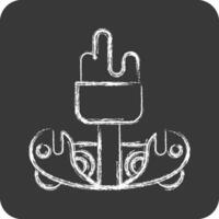 Icon Fountain. related to City symbol. chalk Style. simple design illustration vector