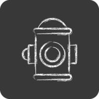Icon Fire Hydrant. related to City symbol. chalk Style. simple design illustration vector